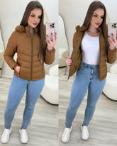 JAQUETA DE NYLON MARROM